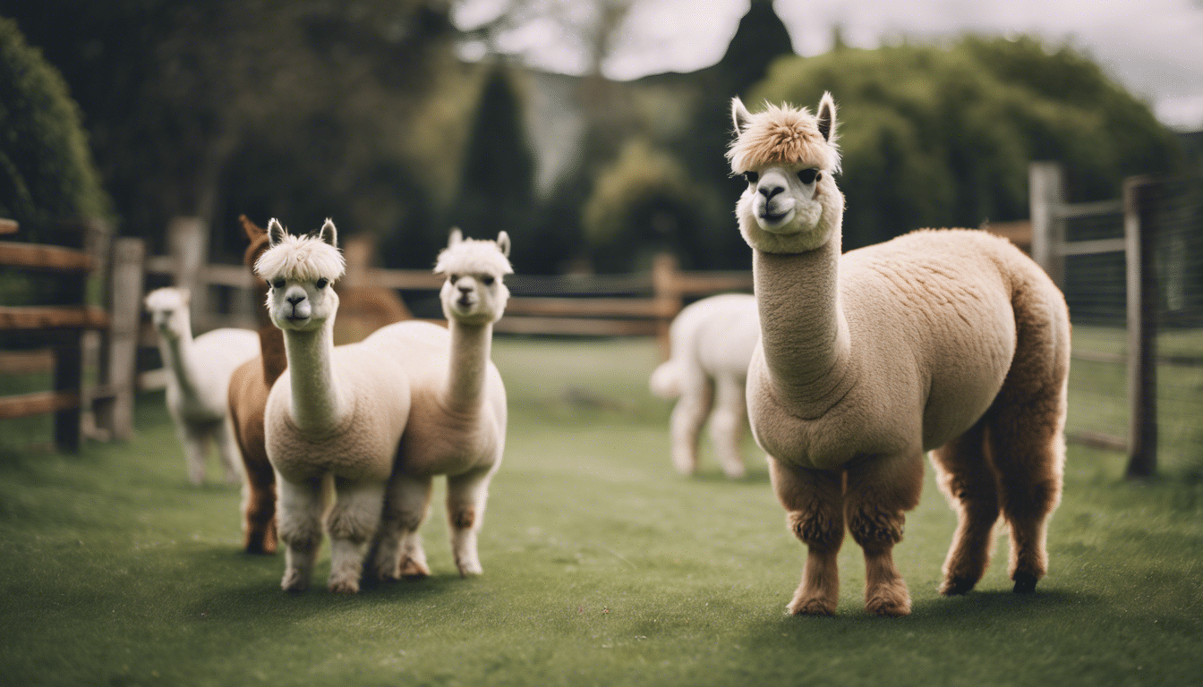 Descubra la alegría de tener alpacas en su patio trasero con su suave pastoreo y su suave compañía.