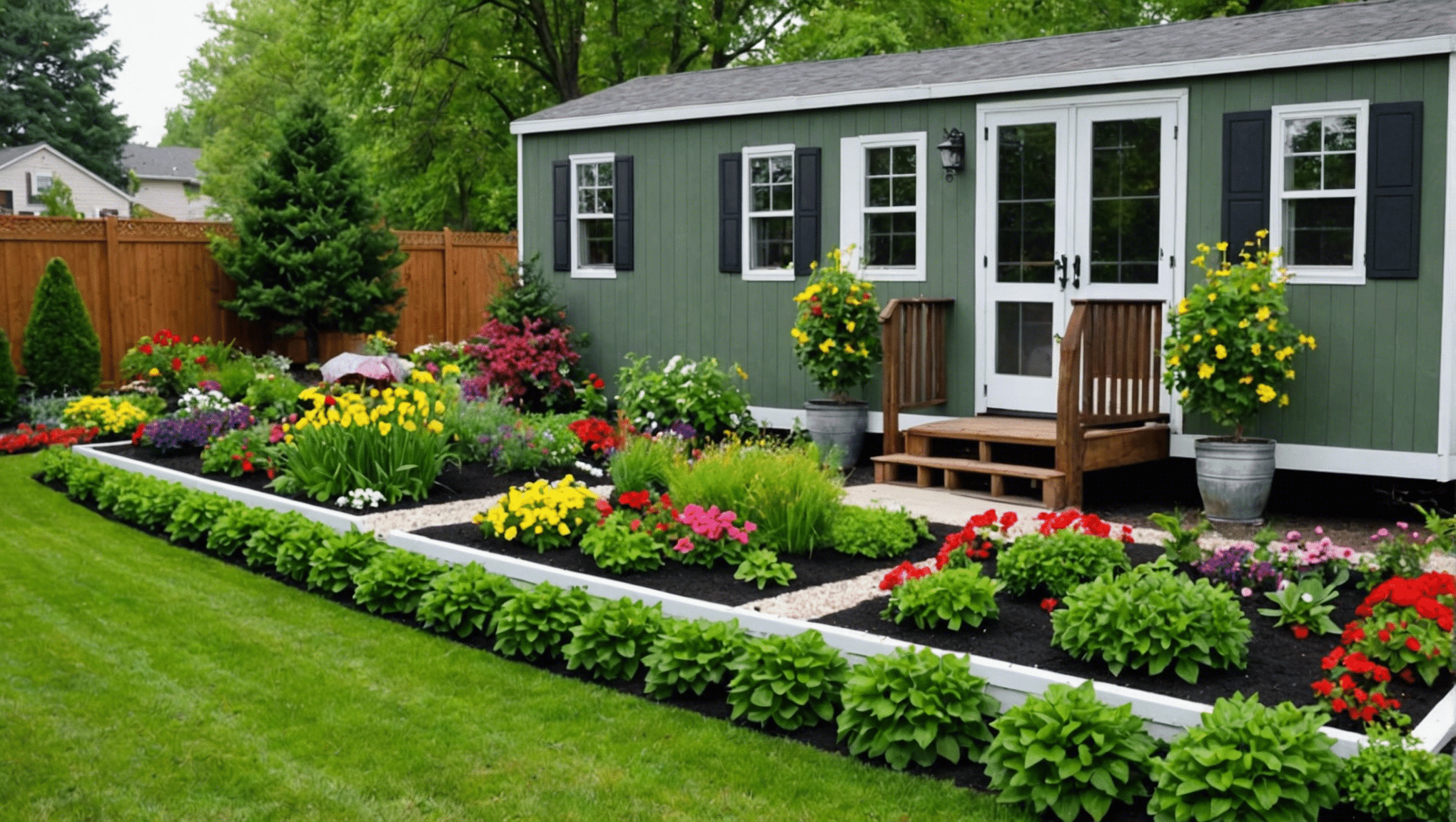 objevte kreativní nápady na začlenění zahrady do obytného prostoru vašeho mobilního domu s naším užitečným průvodcem.