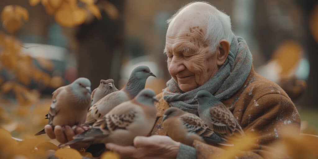 Establishing trust- pigeons