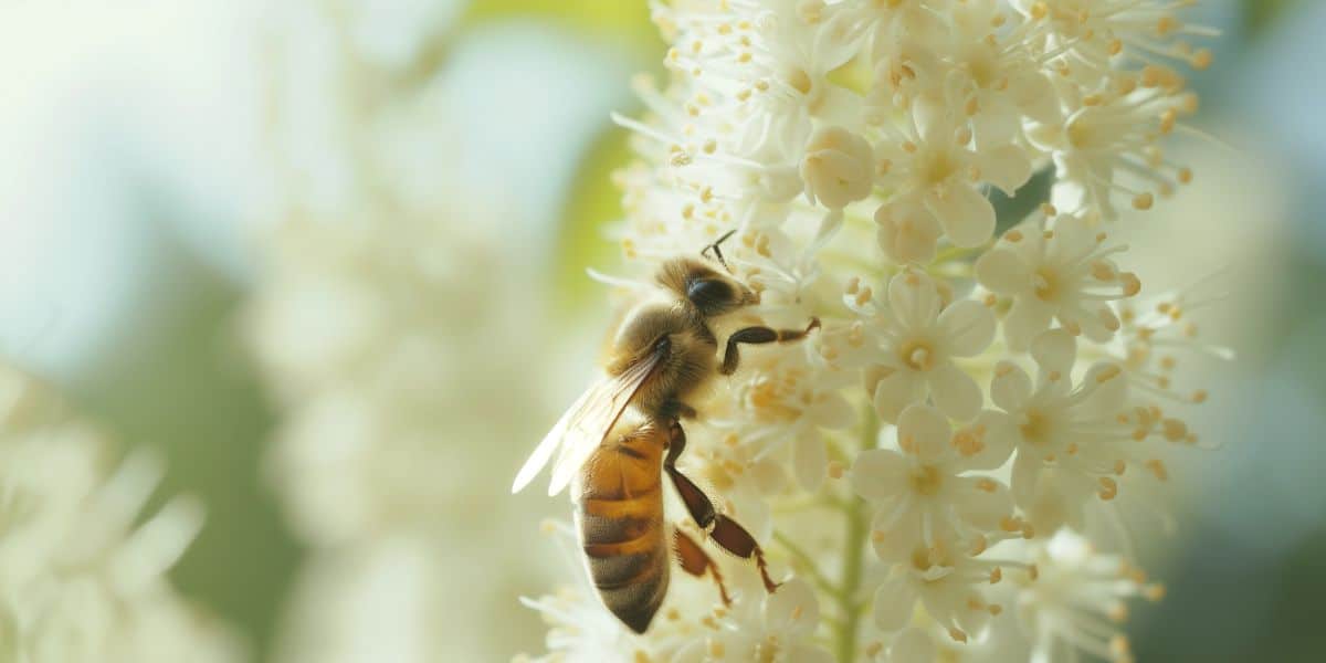 Bees pollinating 