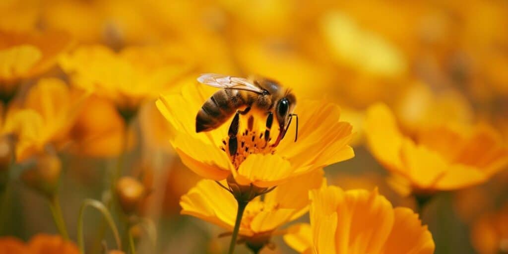 abelha de polinização