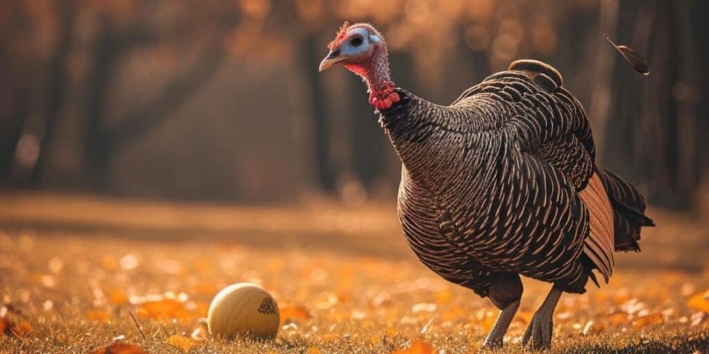 Turkeys on farm