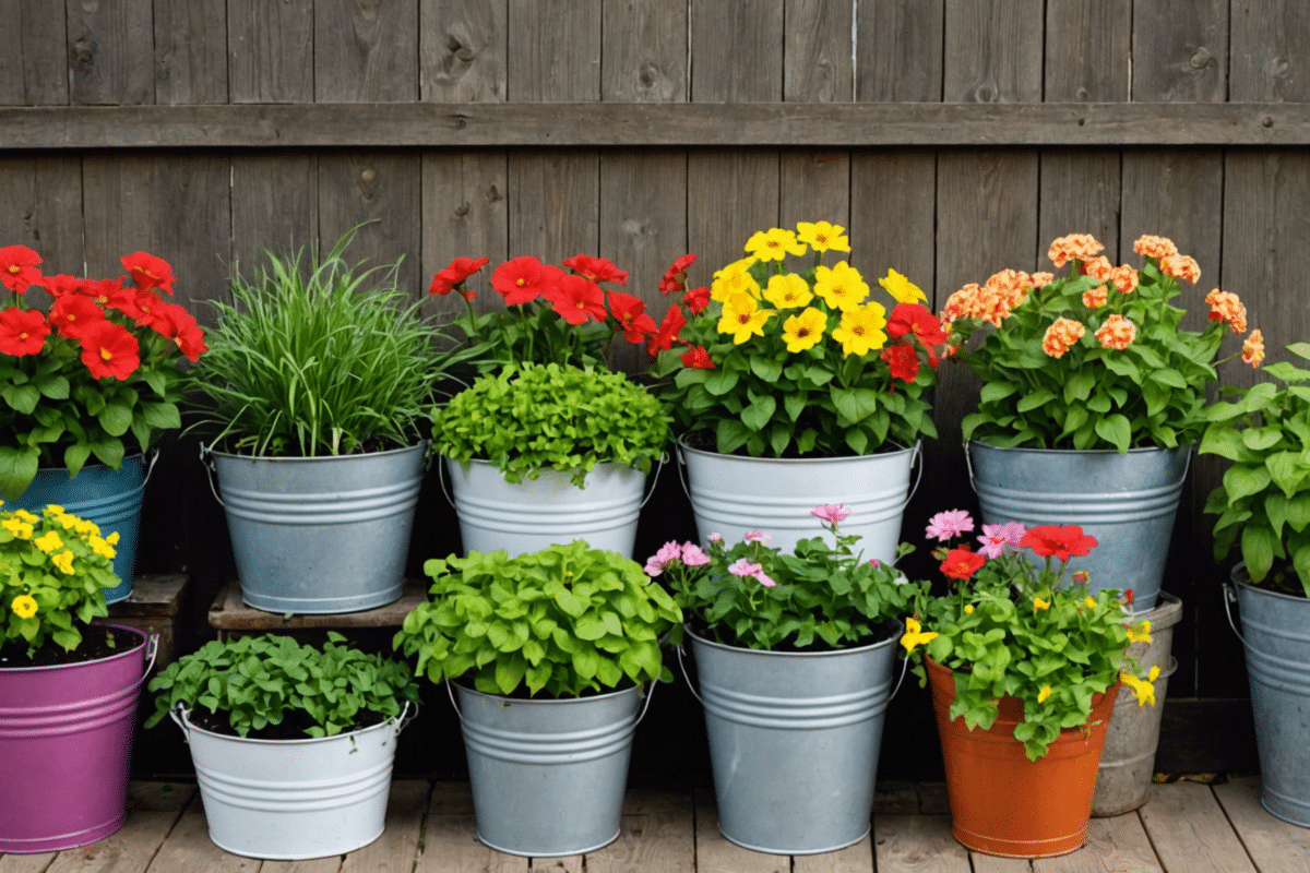 discover innovative and creative bucket gardening ideas for your next gardening project.