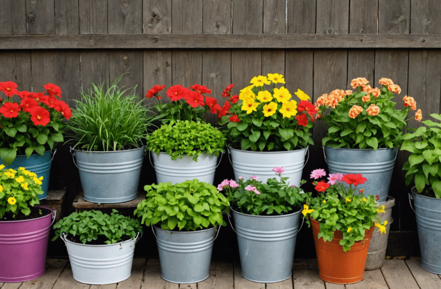 discover innovative and creative bucket gardening ideas for your next gardening project.